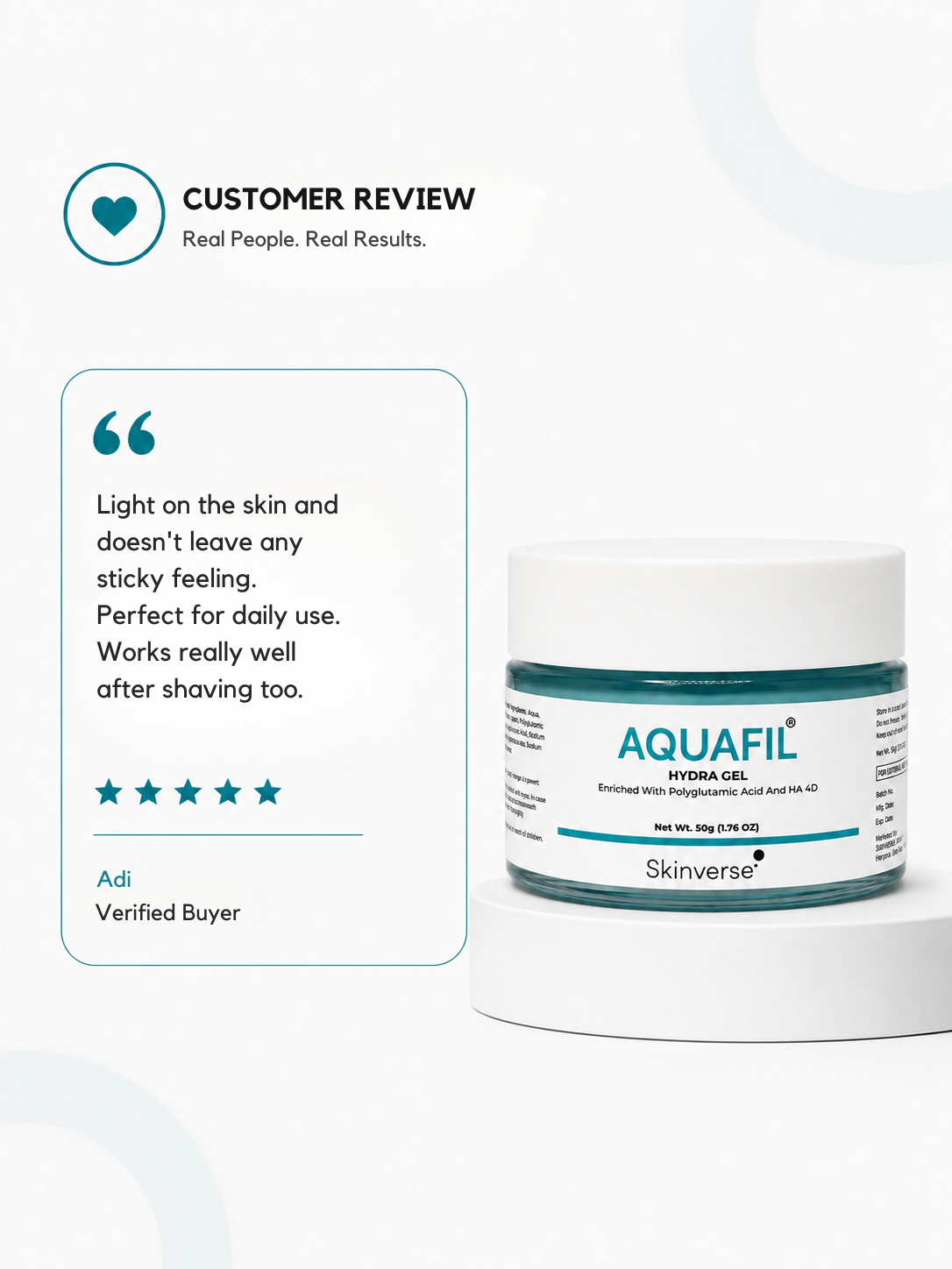 Aquafil Hydra gel Moisturiser