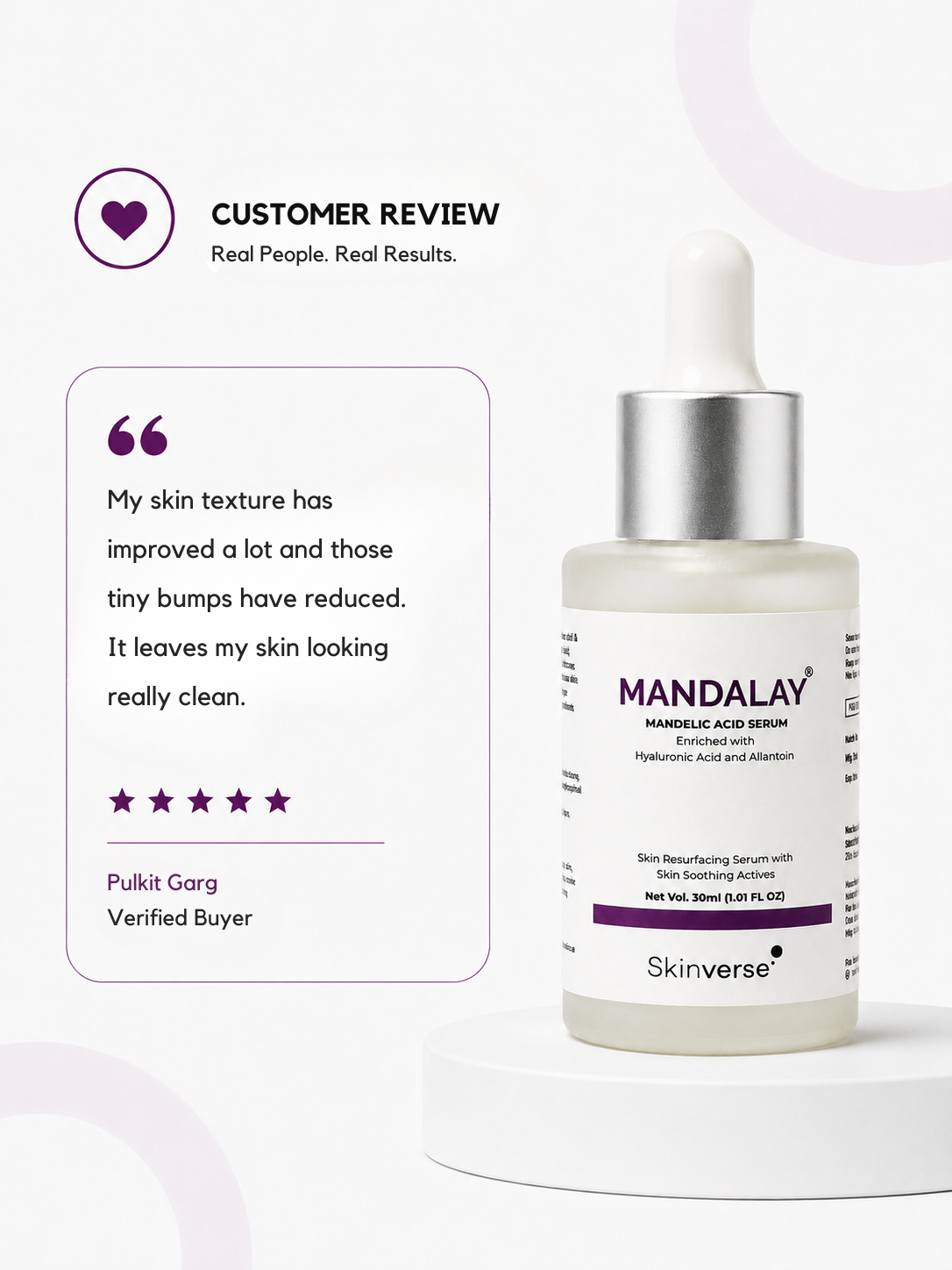 Mandalay Skin Resurfacing Serum | Smooth & Renew Your Skin with AHA BHA
