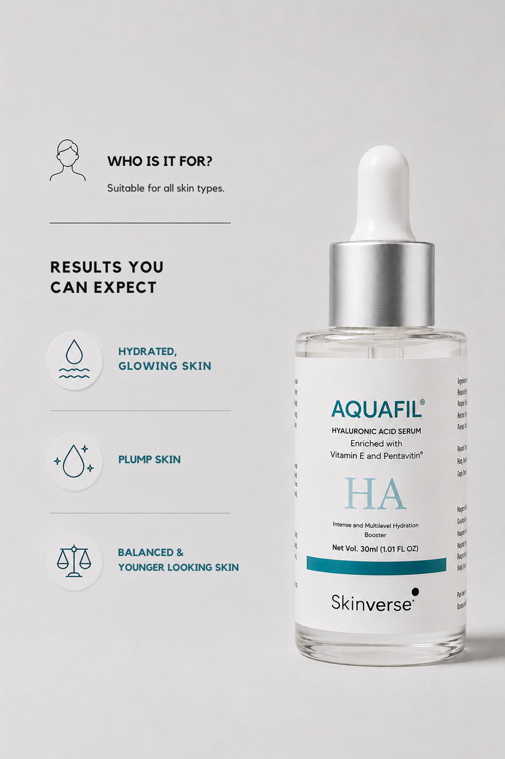 Aquafil Multilevel Hydration Serum | Deep Hydration with Hyaluronic Acid