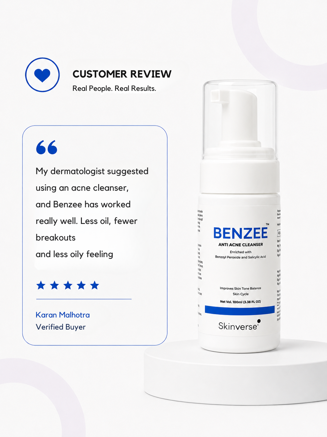 Benzee Anti-Acne Cleanser | Deep Cleansing for Clear, Blemish-Free Skin