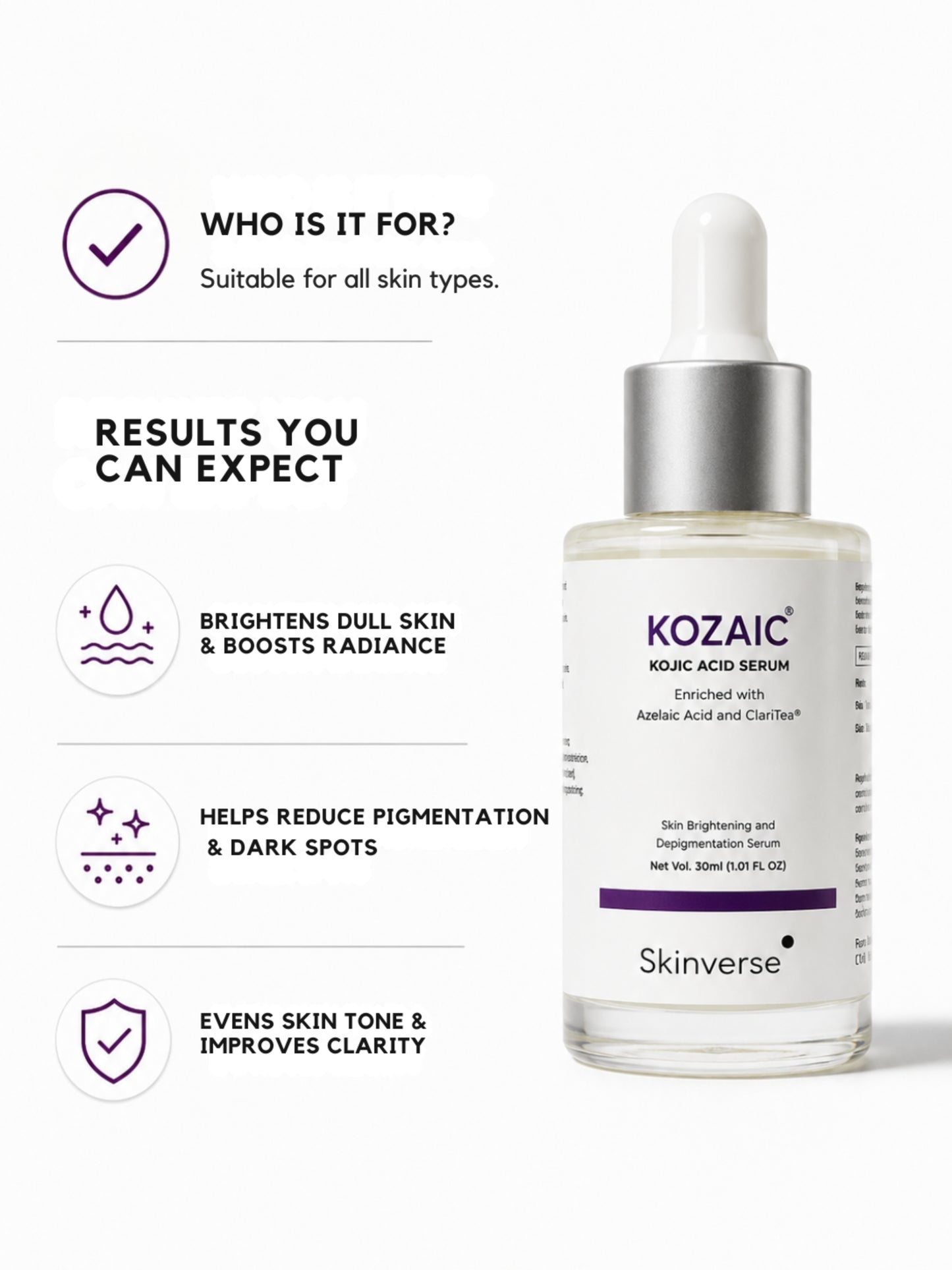 Kozaic Serum | Dark Spot Corrector & Skin Brightening Solution