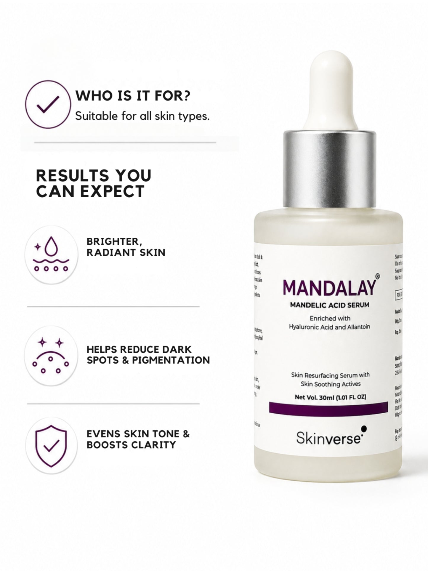 Mandalay Skin Resurfacing Serum | Smooth & Renew Your Skin with AHA BHA