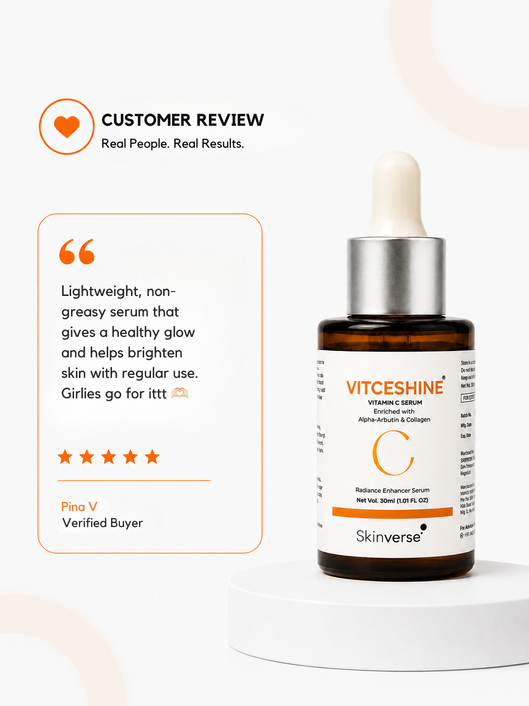 Vitceshine Vitamin C Serum | Brightening & Radiant Skin
